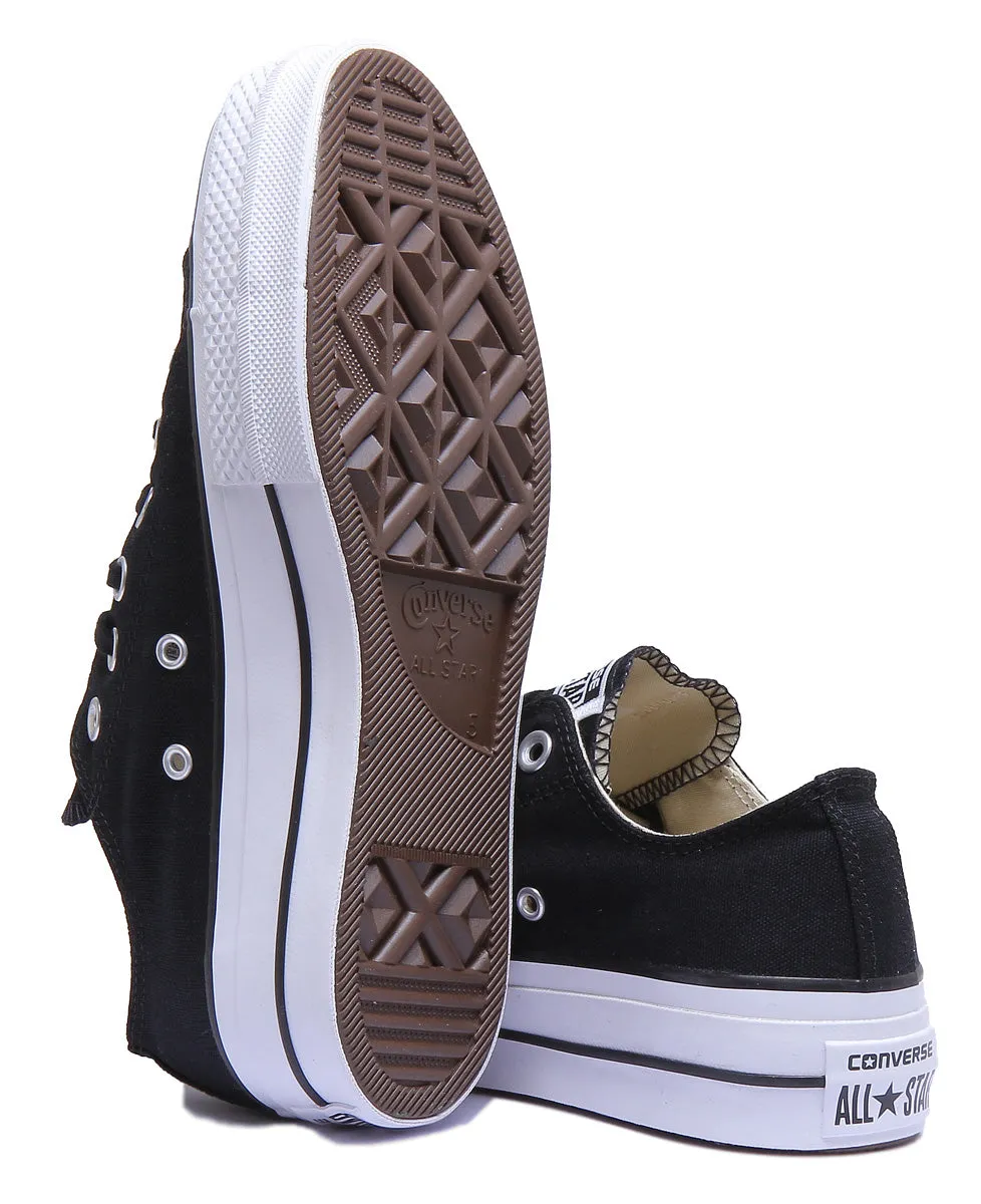 Converse 560250C CT All Star Low Platform Trainer In Black White For Women Shoes Converse
