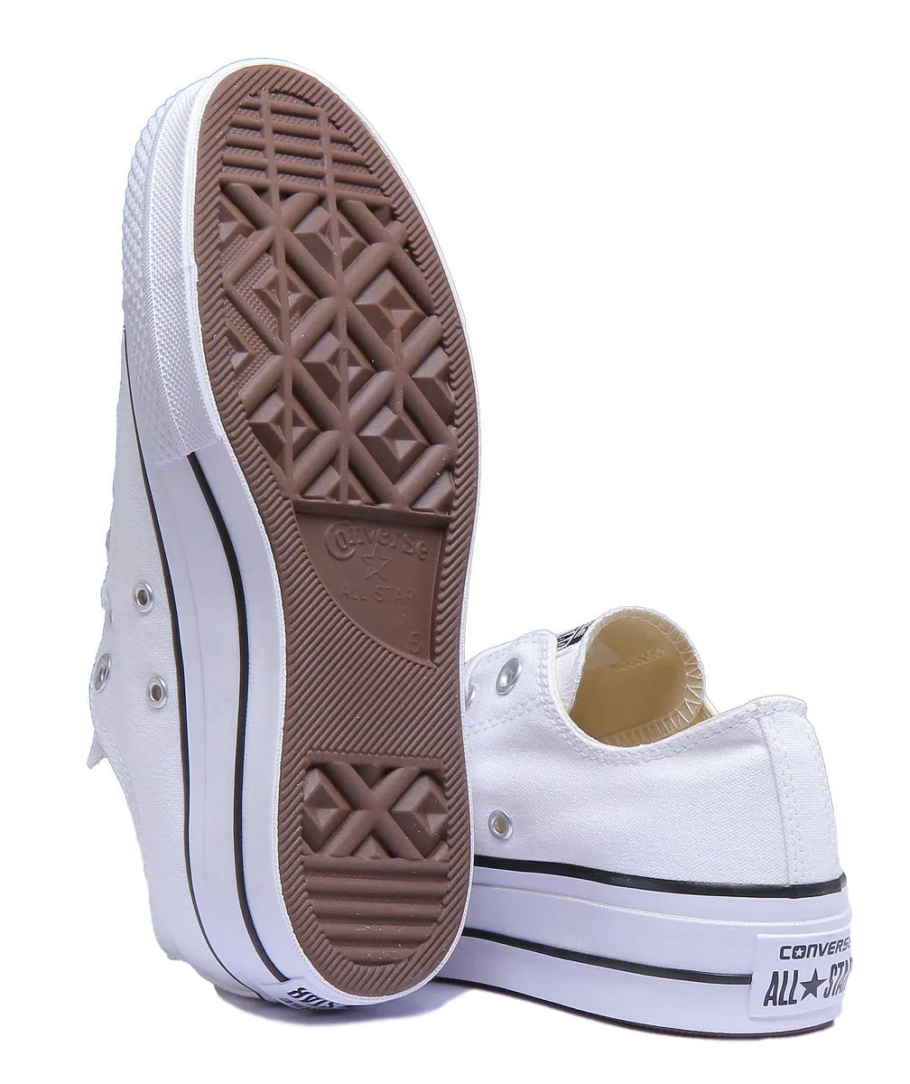 Converse 560251C CT All Star Low Platform Trainer In White Black For Women Shoes Converse