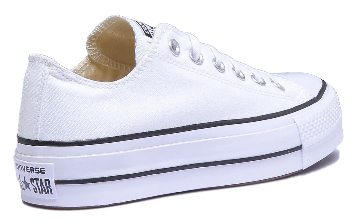 Converse 560251C CT All Star Low Platform Trainer In White Black For Women Shoes Converse