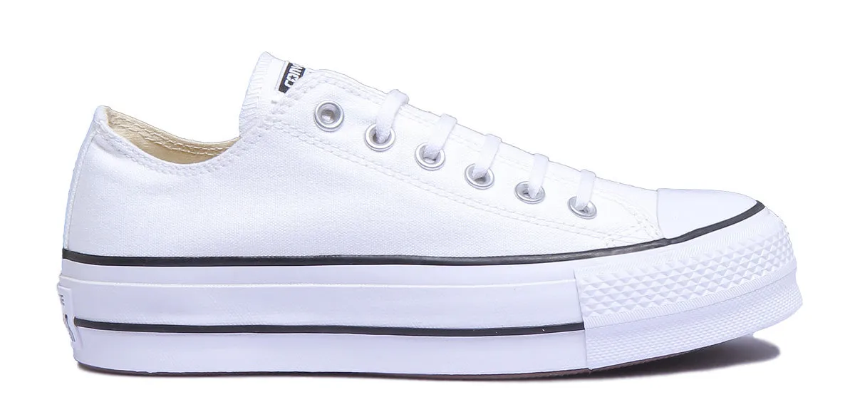 Converse 560251C CT All Star Low Platform Trainer In White Black For Women Shoes Converse