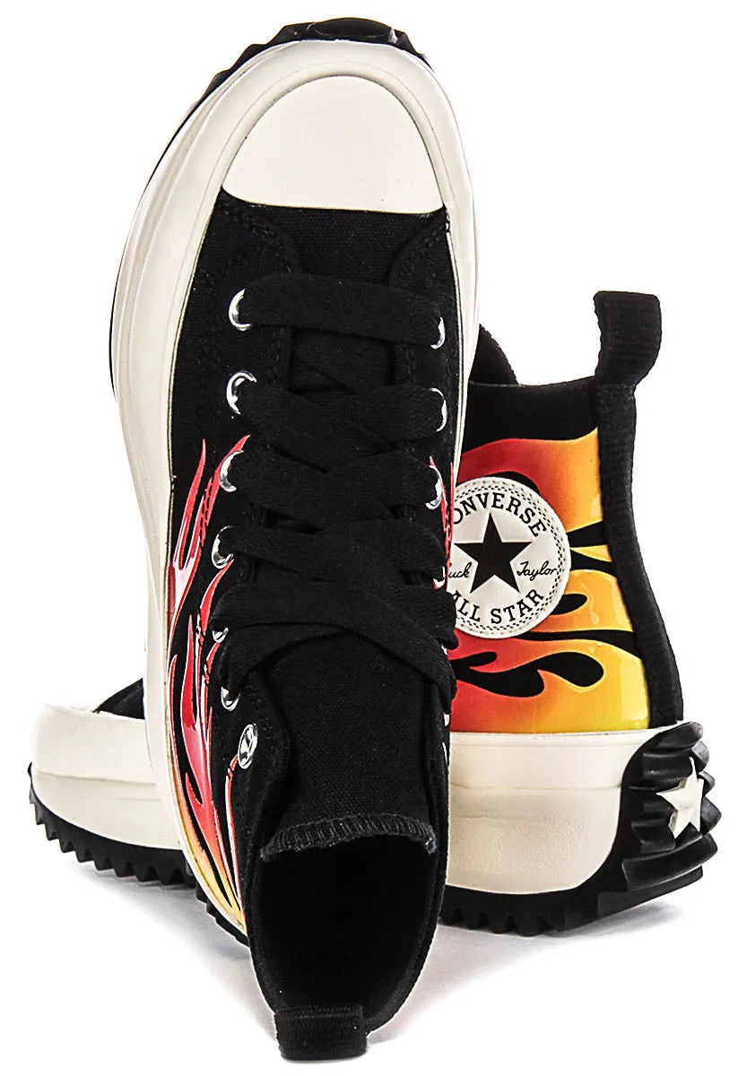 Converse A08766C Runstar Hike In Black Red Flame Shoes Converse