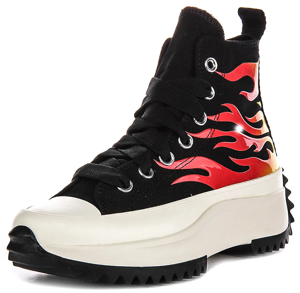 Converse A08766C Runstar Hike In Black Red Flame Shoes Converse