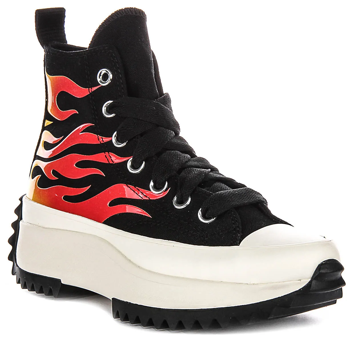 Converse A08766C Runstar Hike In Black Red Flame Shoes Converse