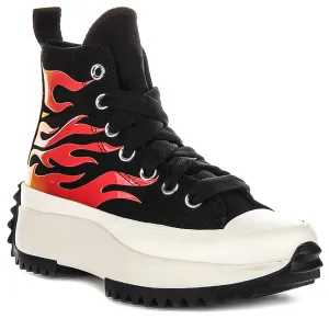 Converse A08766C Runstar Hike In Black Red Flame Shoes Converse