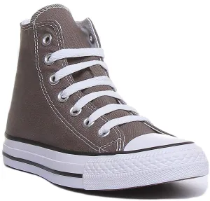 Converse All Star Hi Core Canvas Trainer In Charcoal For Men Shoes Converse
