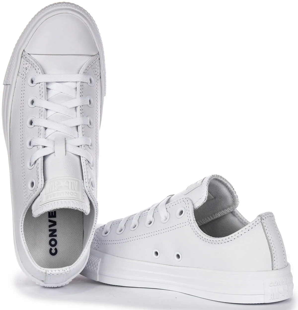 Converse All Star Low 136823C In White Leather Shoes Converse