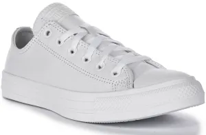 Converse All Star Low 136823C In White Leather Shoes Converse