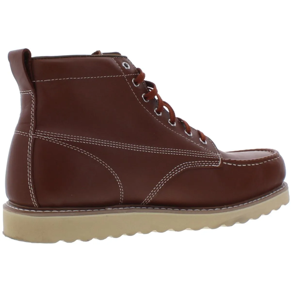 Crepe Mens Leather Lace-Up Combat Boots