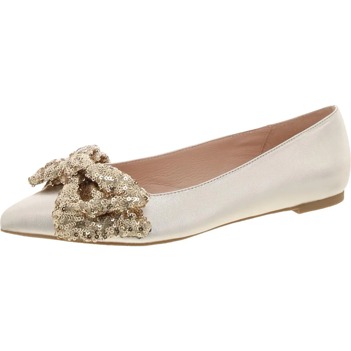 Debra Womens Leather Ballet Flats