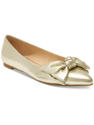 Debra Womens Leather Ballet Flats