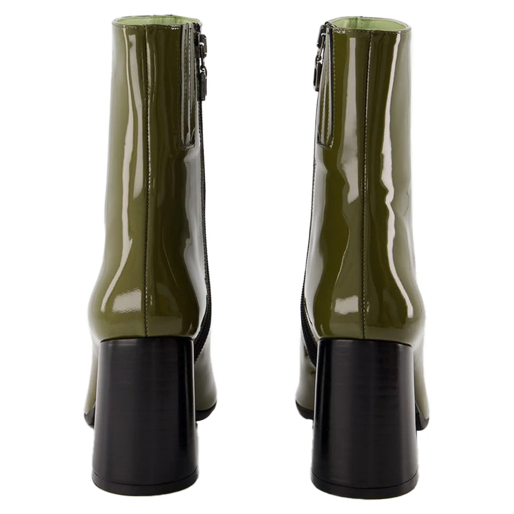 Donna Boots - Carel - Patent Leather - Khaki/black