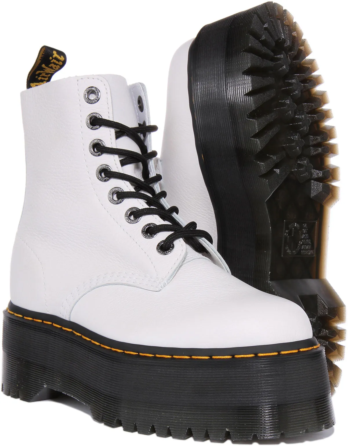Dr Martens 1460 Pascal Max Platform In White For Women Shoes Dr Martens