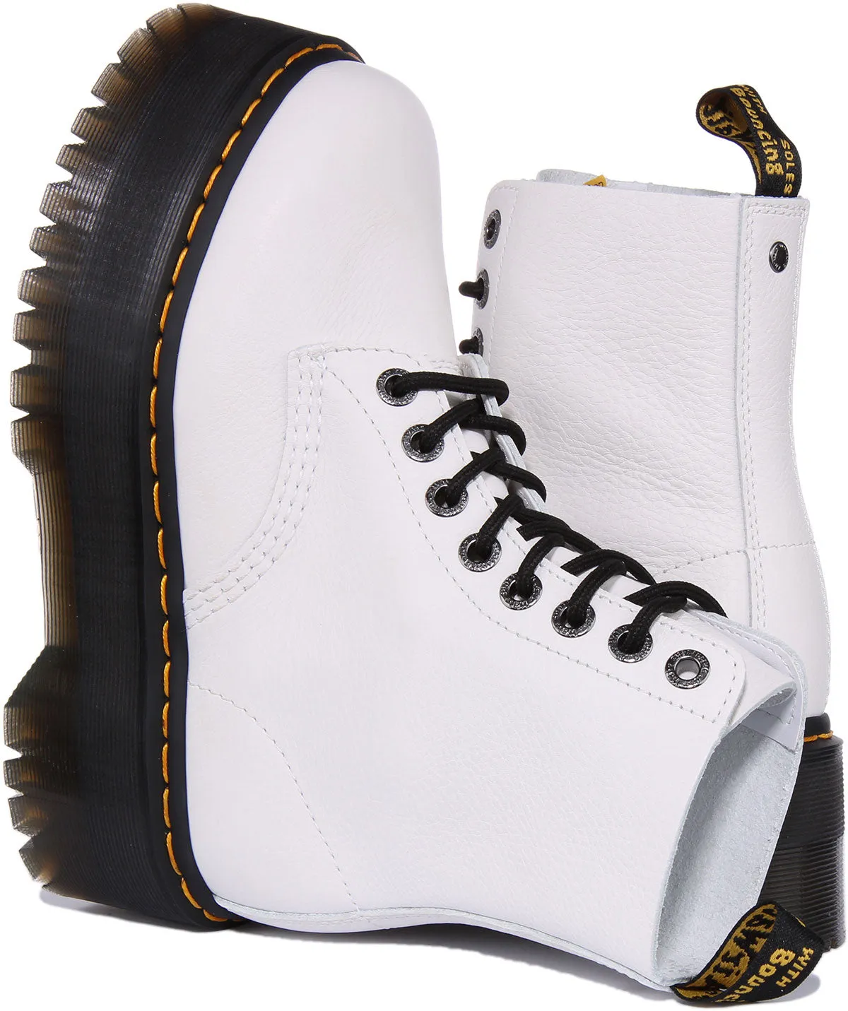 Dr Martens 1460 Pascal Max Platform In White For Women Shoes Dr Martens