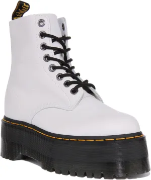 Dr Martens 1460 Pascal Max Platform In White For Women Shoes Dr Martens