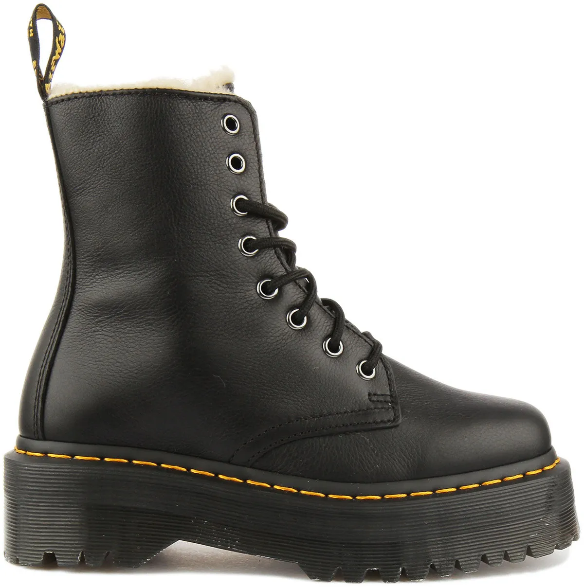 Dr Martens Jadon Fur Boots In Black For Women Shoes Dr Martens
