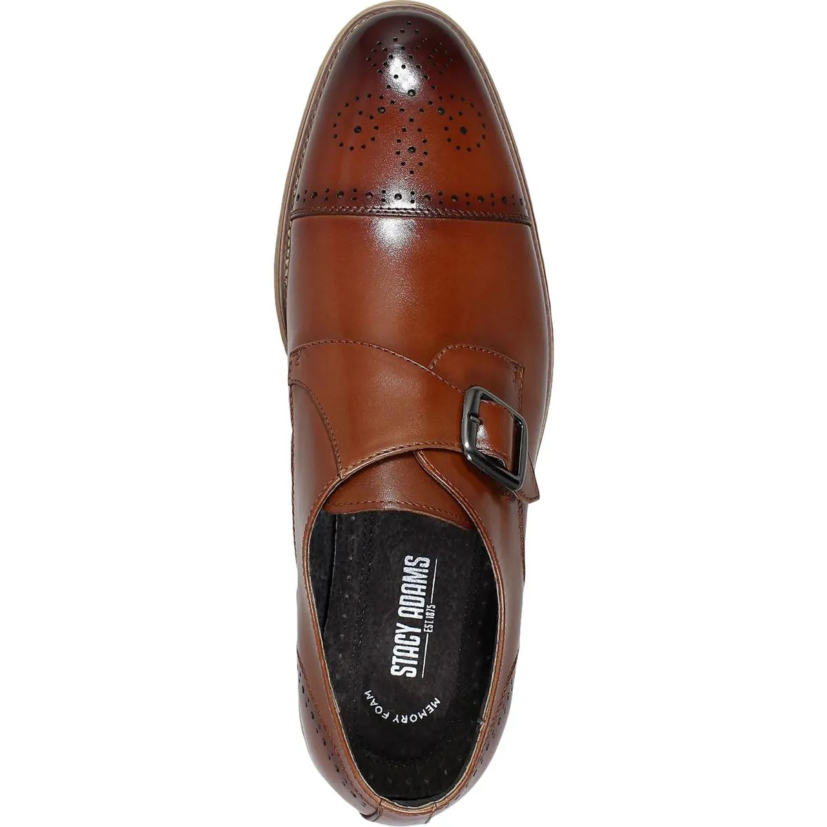 Duncan Mens Leather Cushioned Footbed Loafers