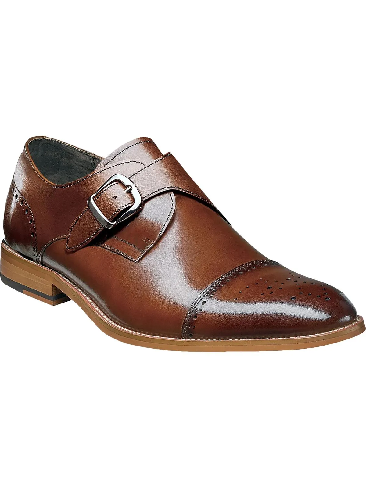 Duncan Mens Leather Cushioned Footbed Loafers