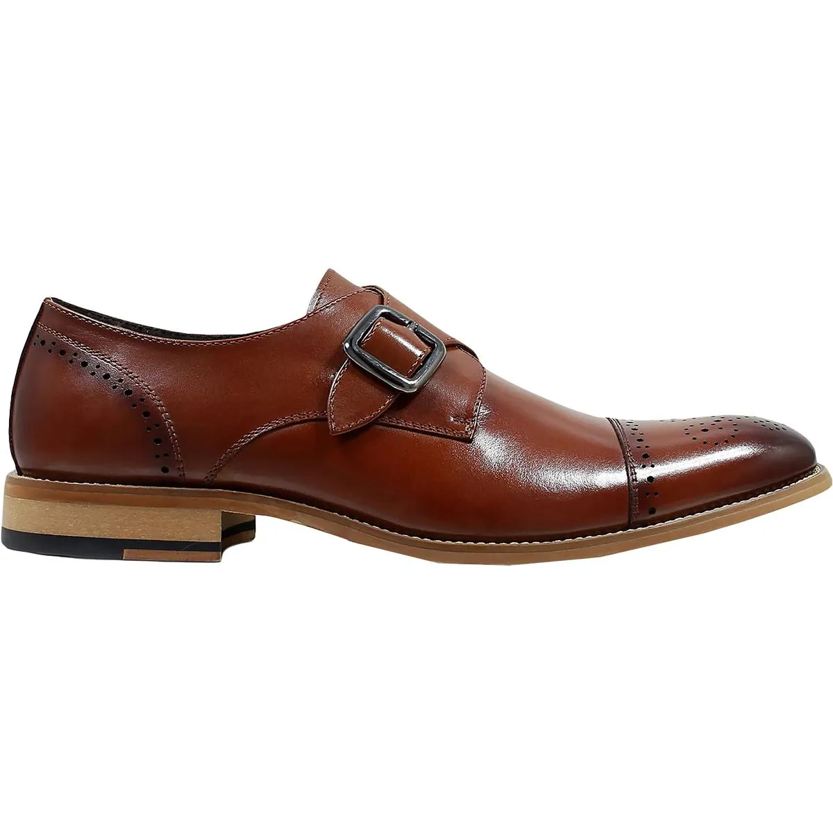 Duncan Mens Leather Cushioned Footbed Loafers