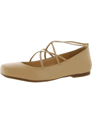 Fantine Womens Faux Leather Square Toe Loafers