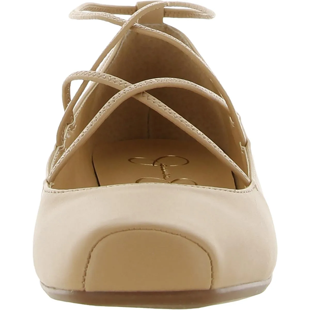 Fantine Womens Faux Leather Square Toe Loafers