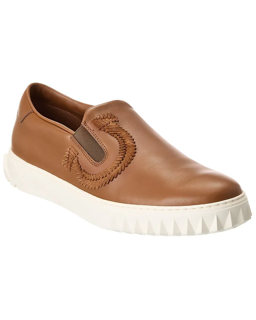 Ferragamo Lexus Leather Slip-On Sneaker