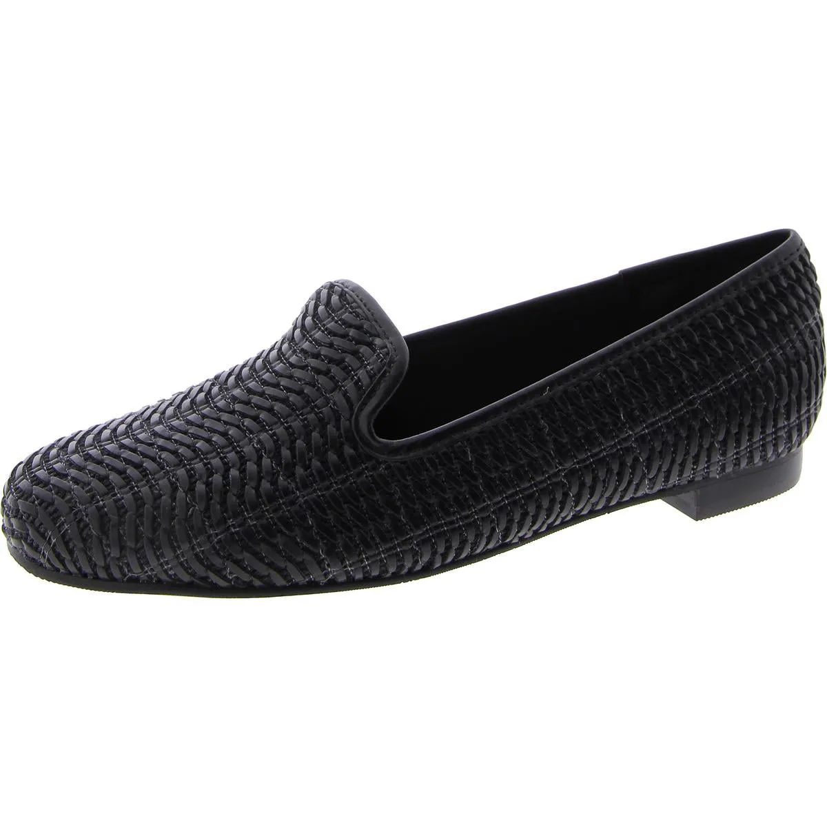 Foster Womens Faux Leather Slip On Loafers