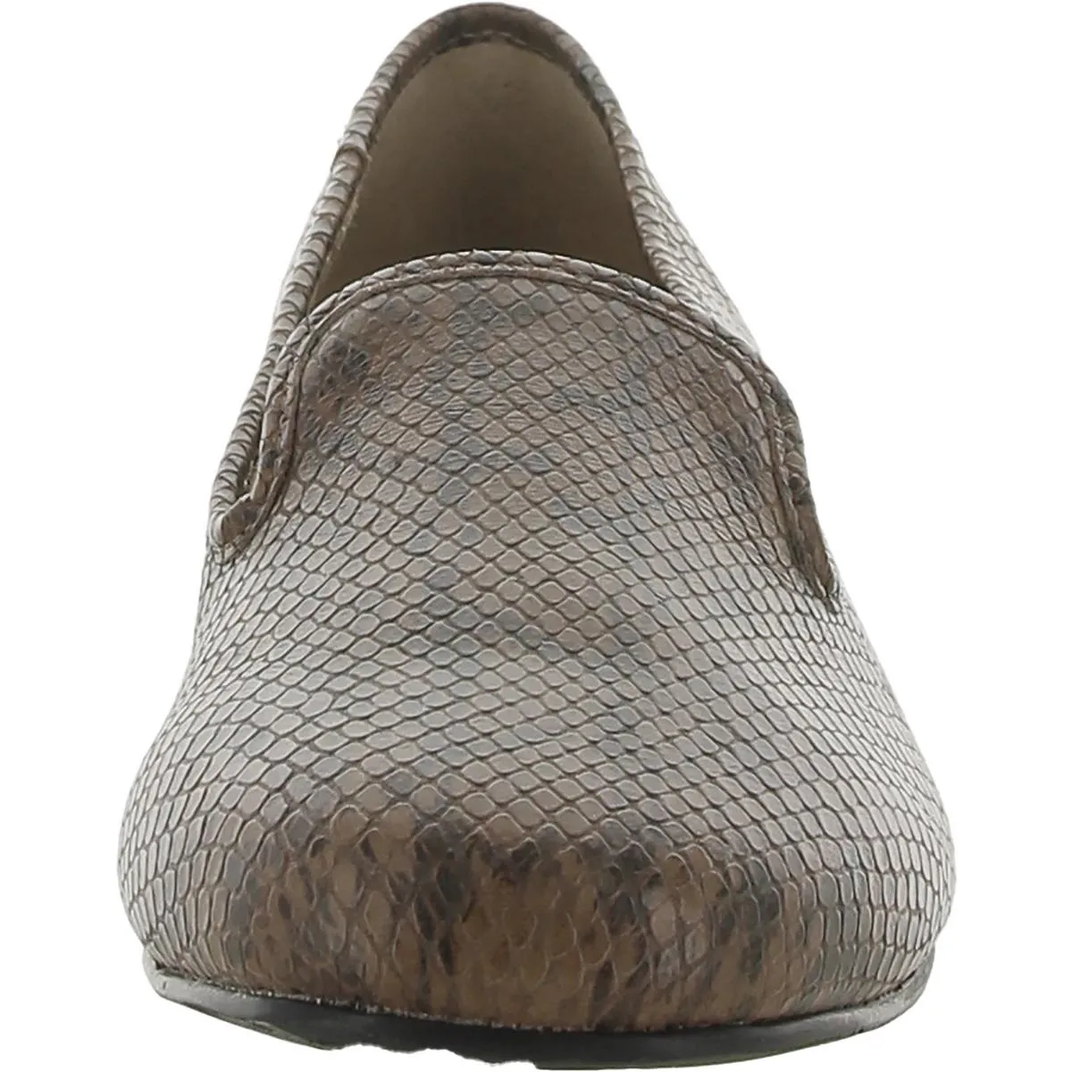 Foster Womens Faux Leather Slip On Loafers