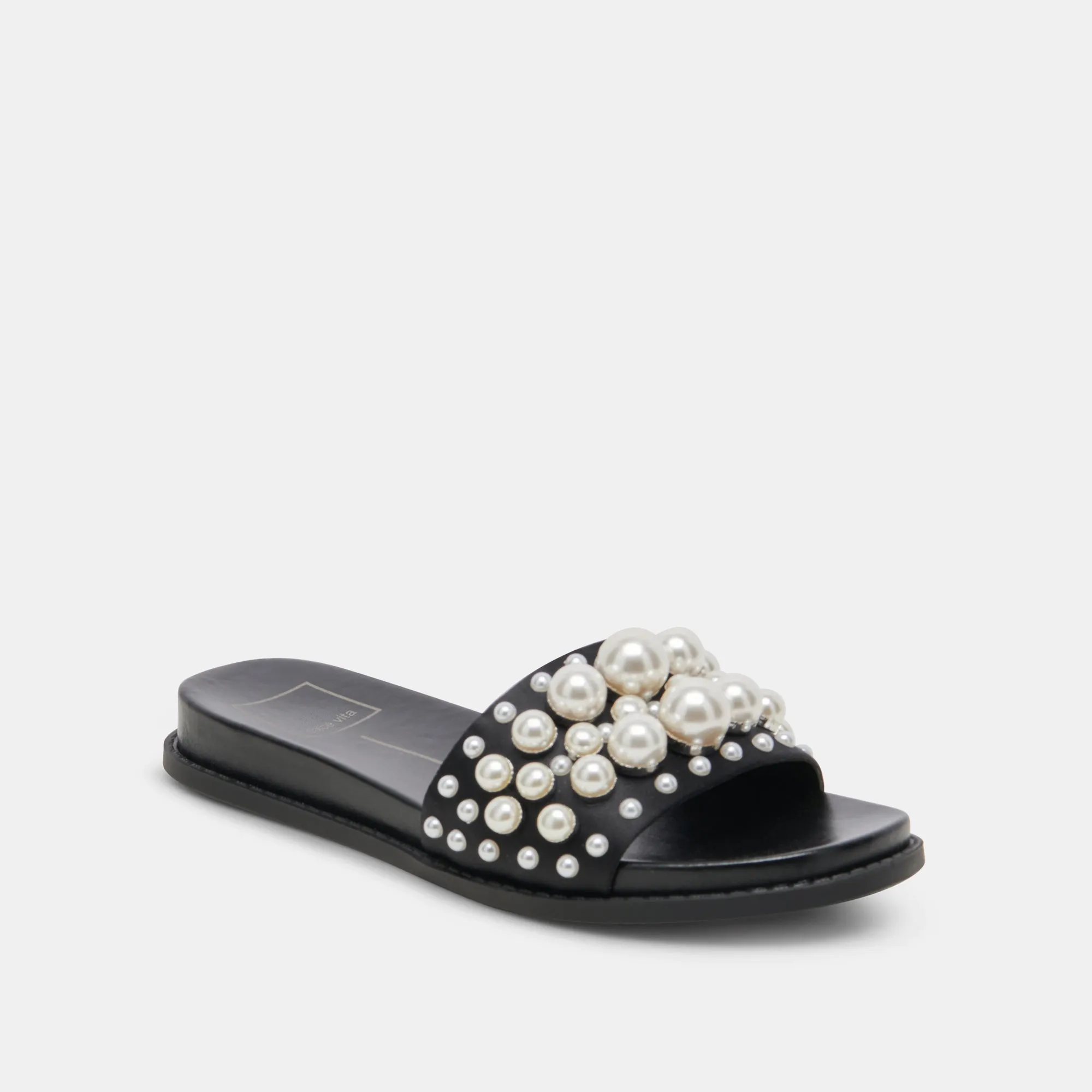 GABBI PEARL SANDALS BLACK PEARLS