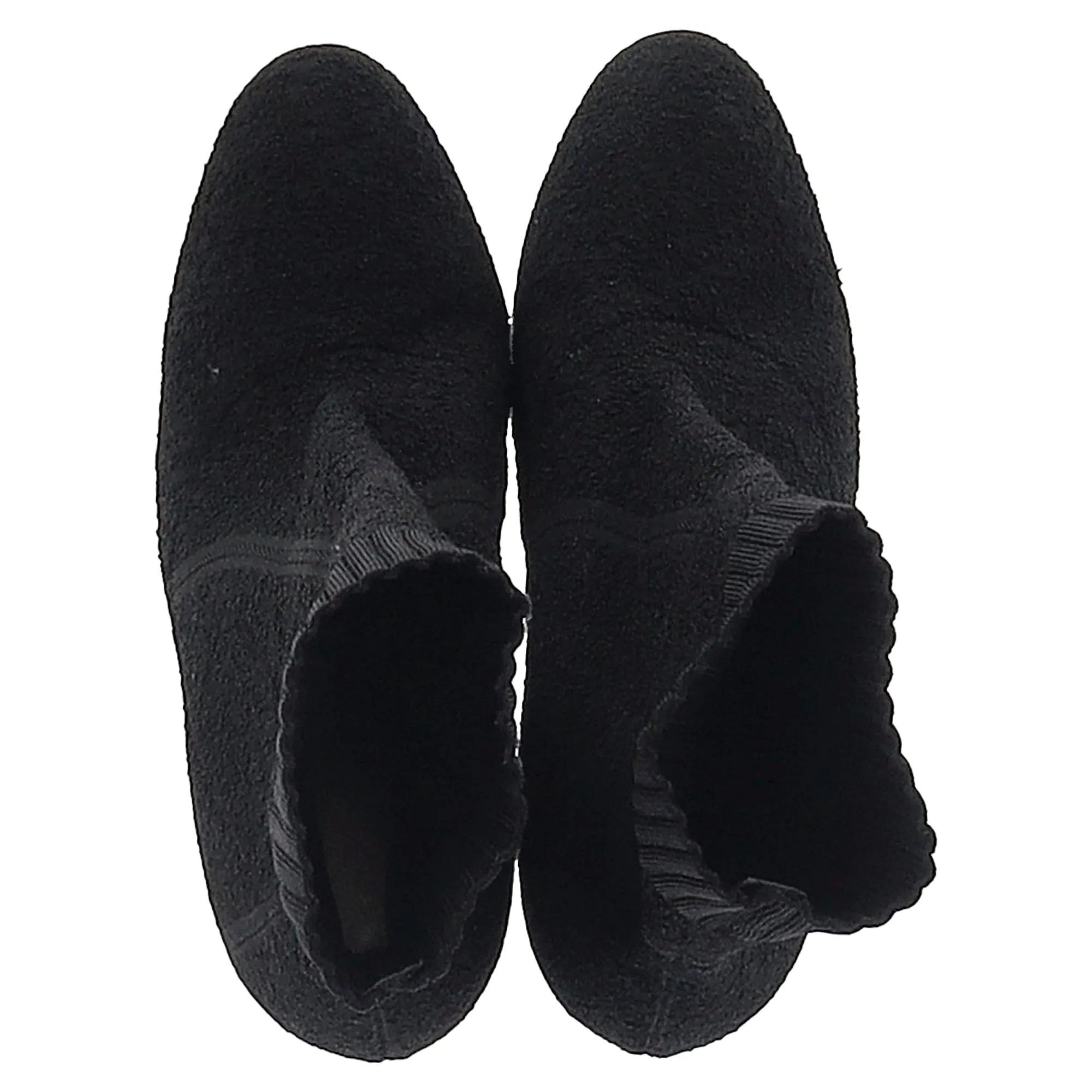 Gianvito Rossi Isa 85 Stretch Boucle Ankle Boots in Black Polyamide