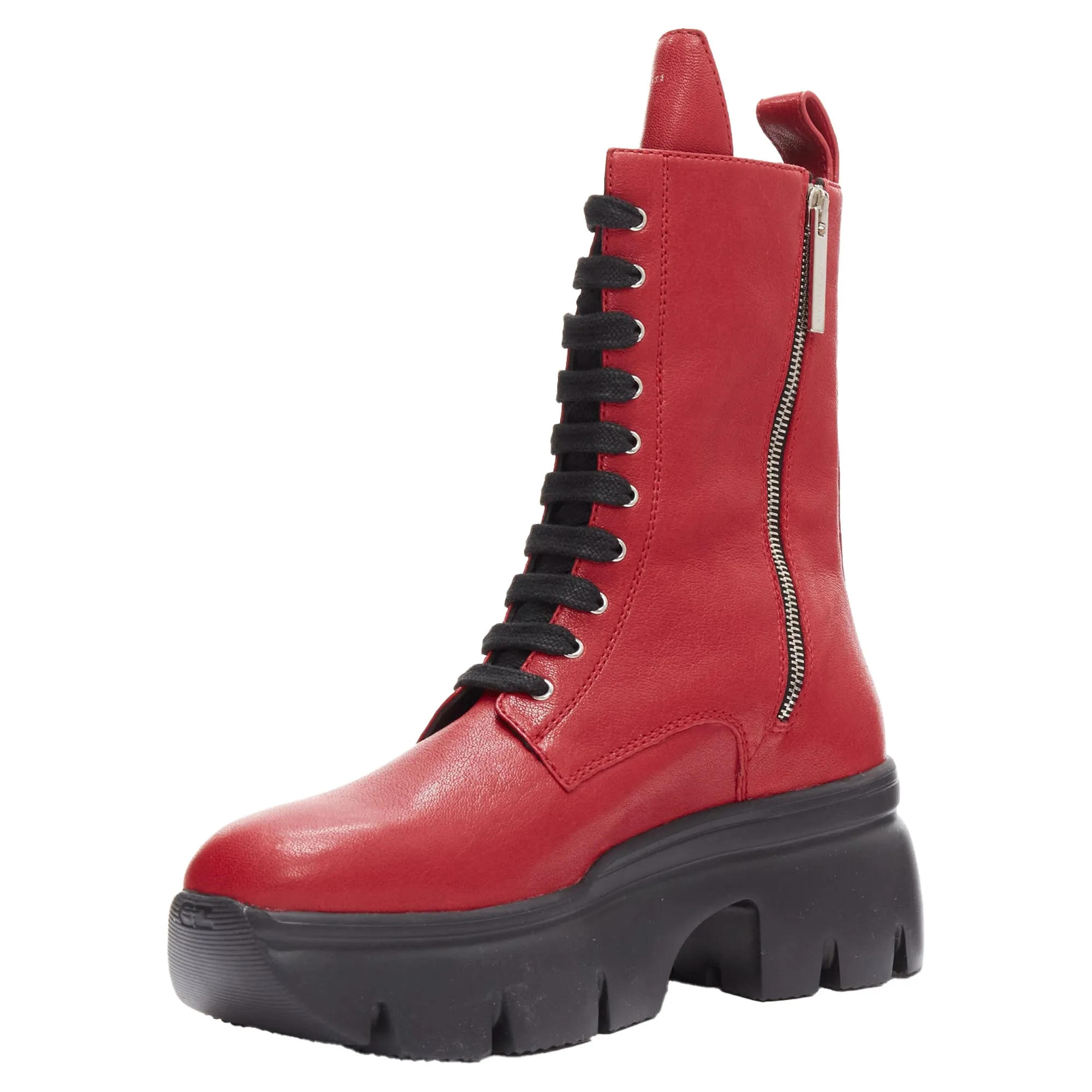 Giuseppe Zanotti apocalypse leather side zip combat boots
