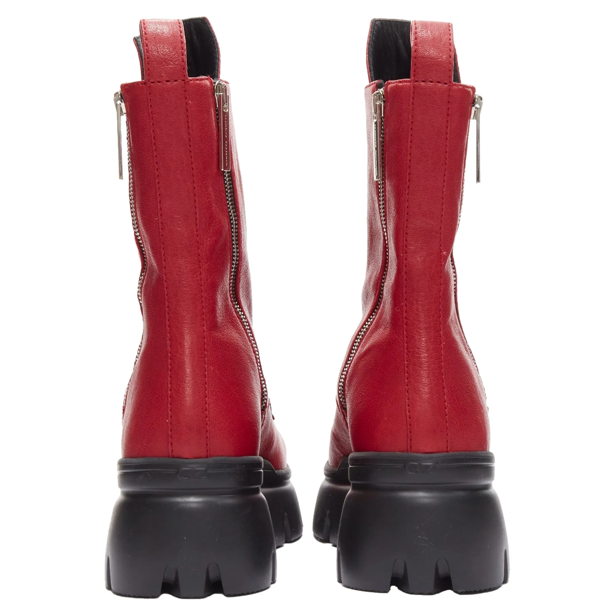 Giuseppe Zanotti apocalypse leather side zip combat boots
