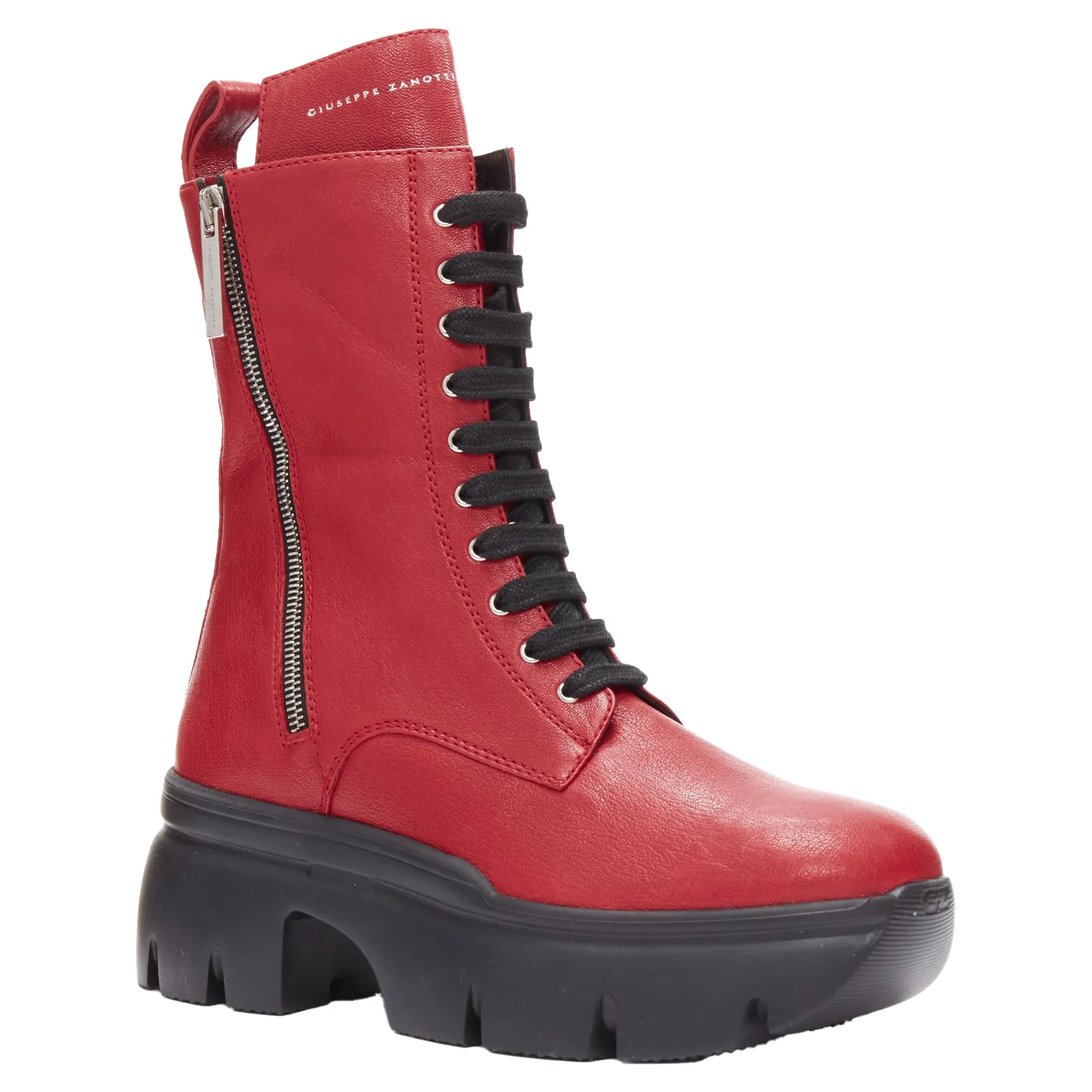 Giuseppe Zanotti apocalypse leather side zip combat boots