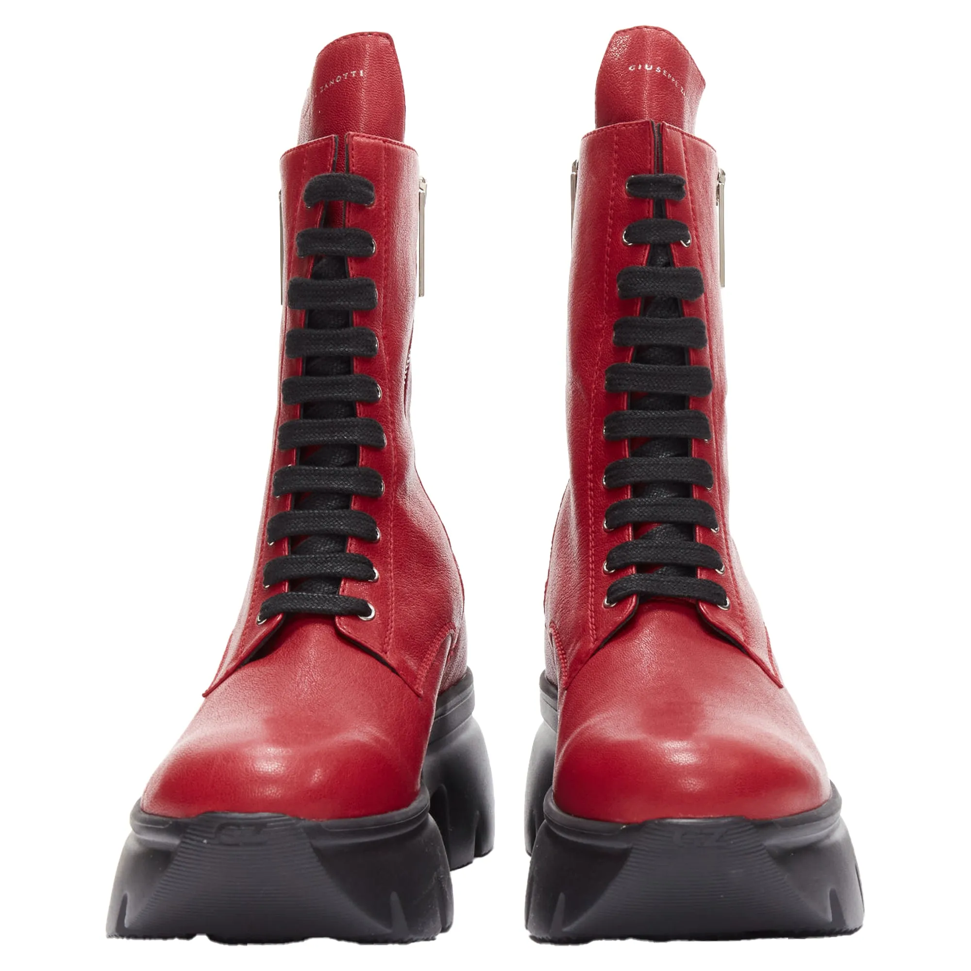 Giuseppe Zanotti apocalypse leather side zip combat boots
