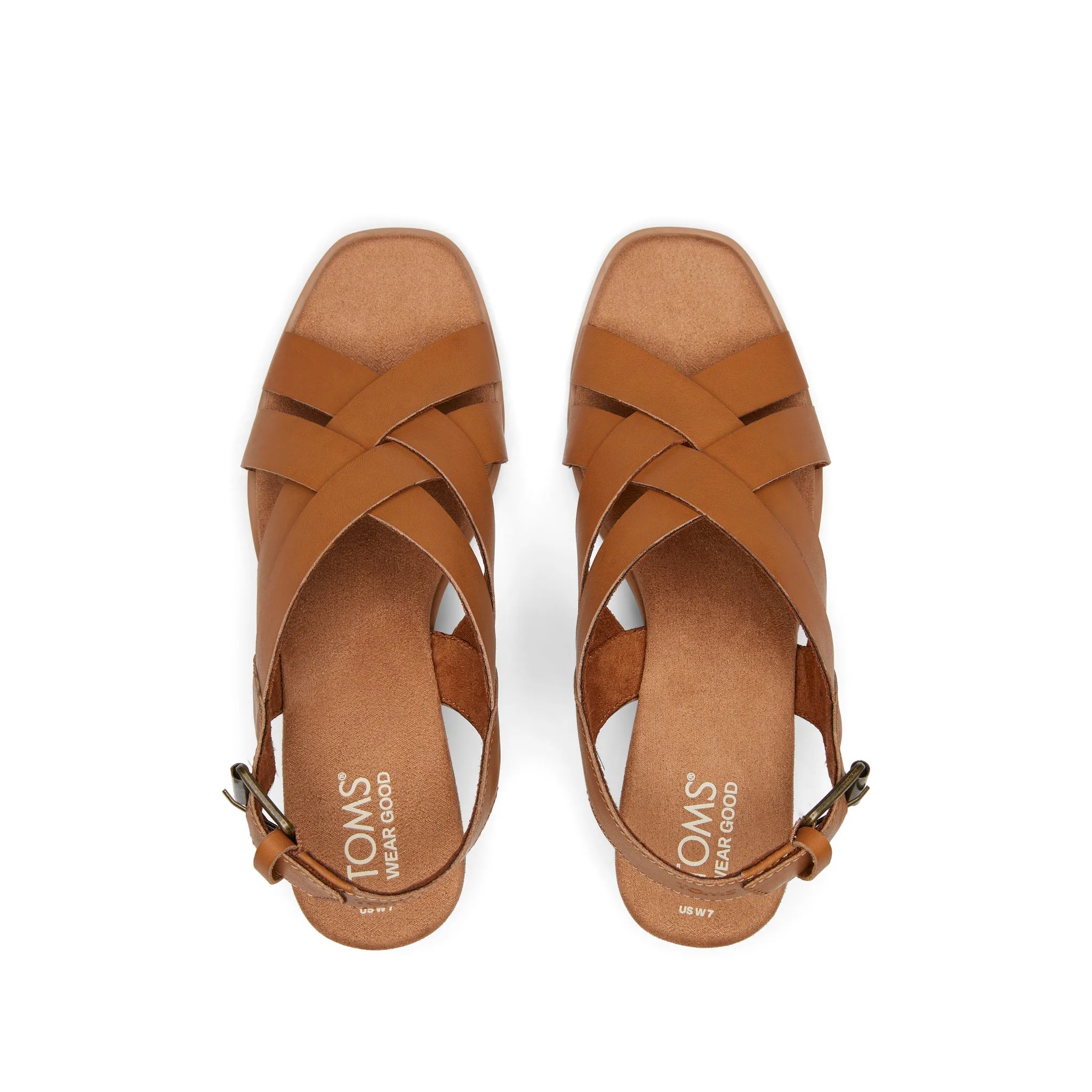 Gracie Tan Leather Wedge Sandal
