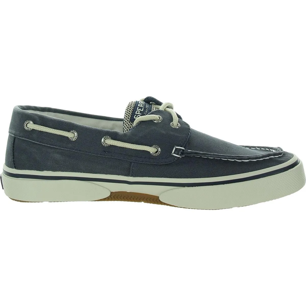 Halyard 2-Eye Mens Lace-Up Canvas Boat Shoes