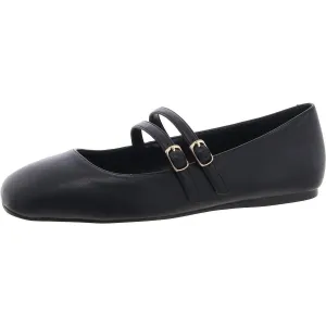 Harisa Womens Faux Leather Mary Jane Ballet Flats