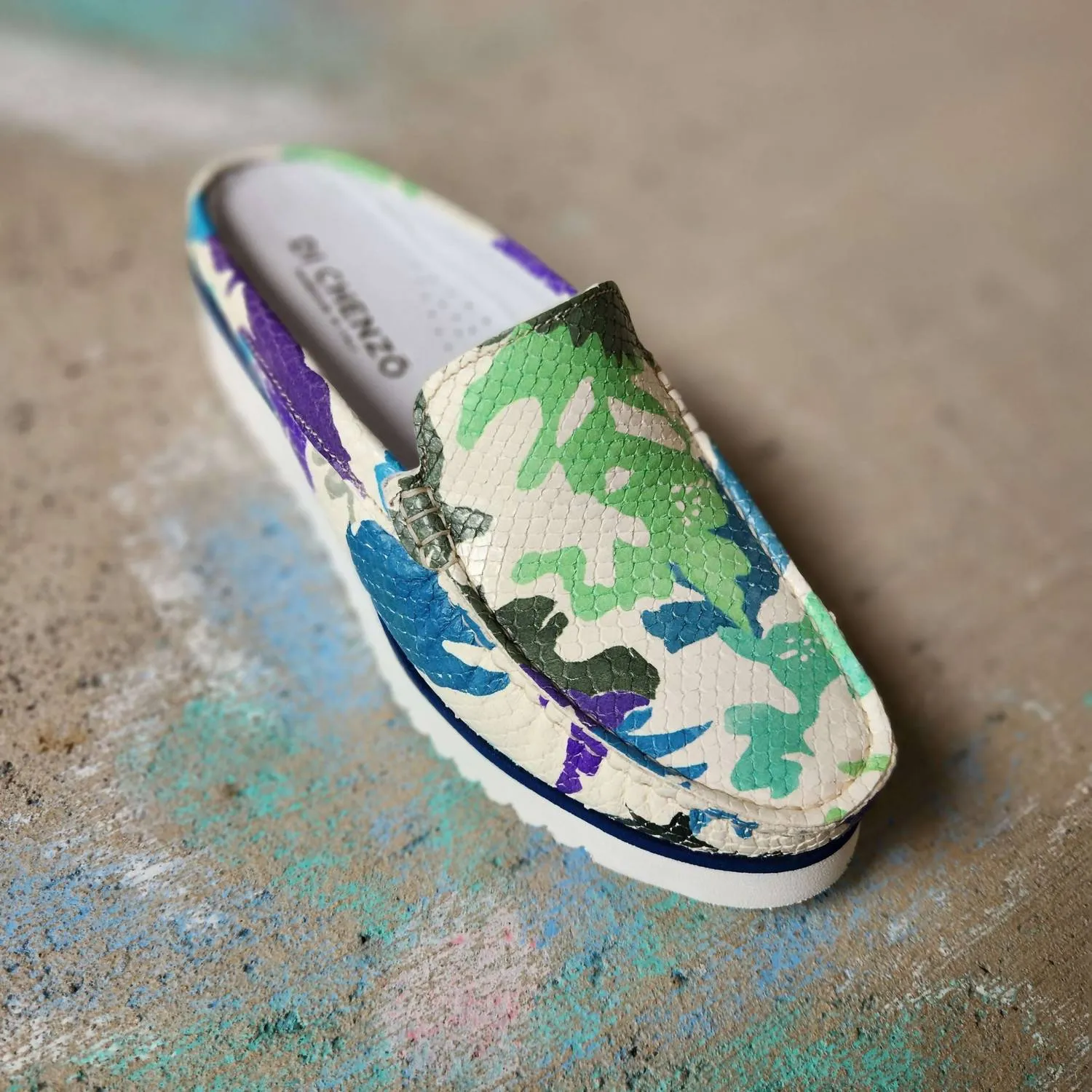 Italian Leather Loafers In Jungle