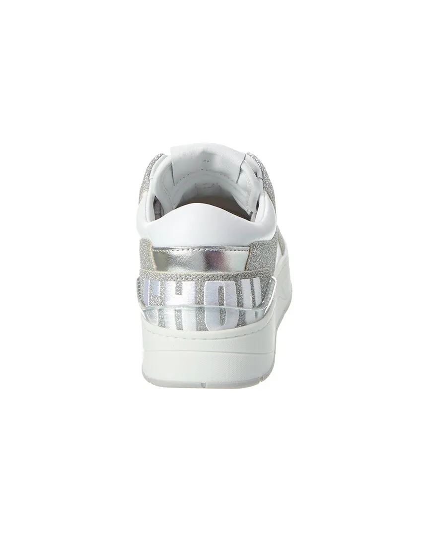 Jimmy Choo Florent/F Leather & Glitter Sneaker