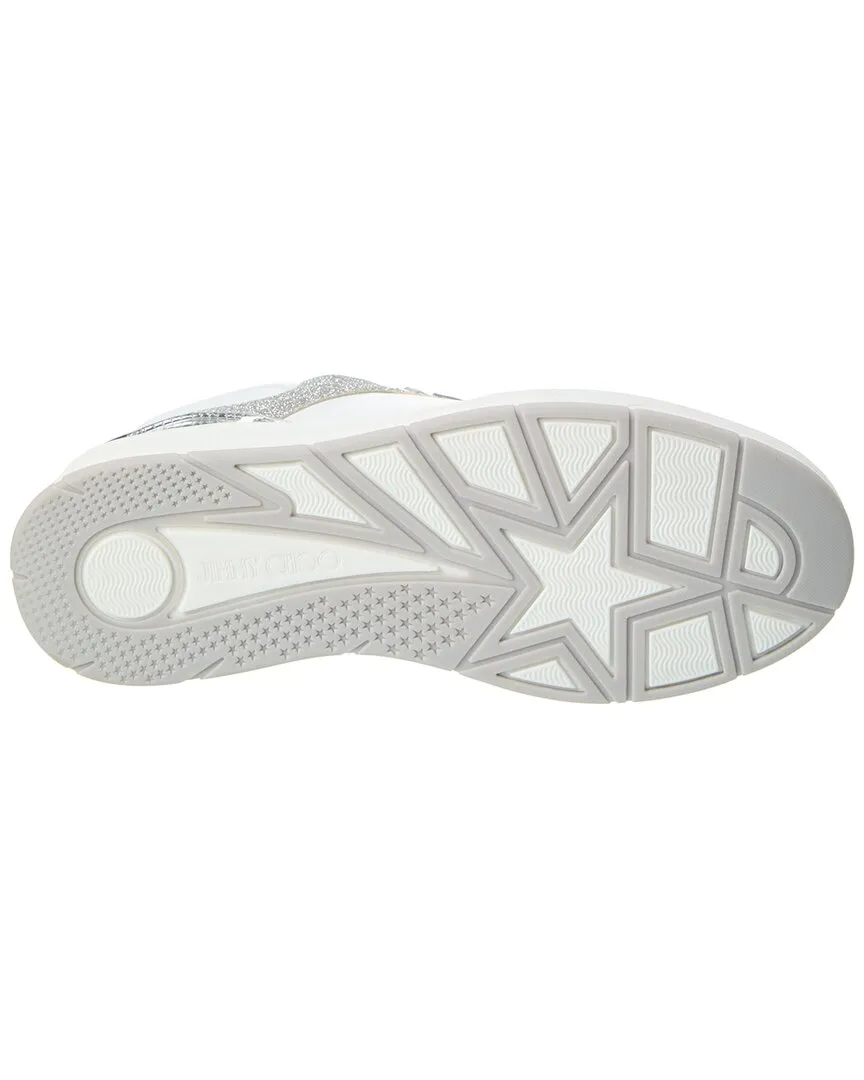 Jimmy Choo Florent/F Leather & Glitter Sneaker