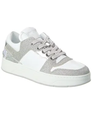 Jimmy Choo Florent/F Leather & Glitter Sneaker