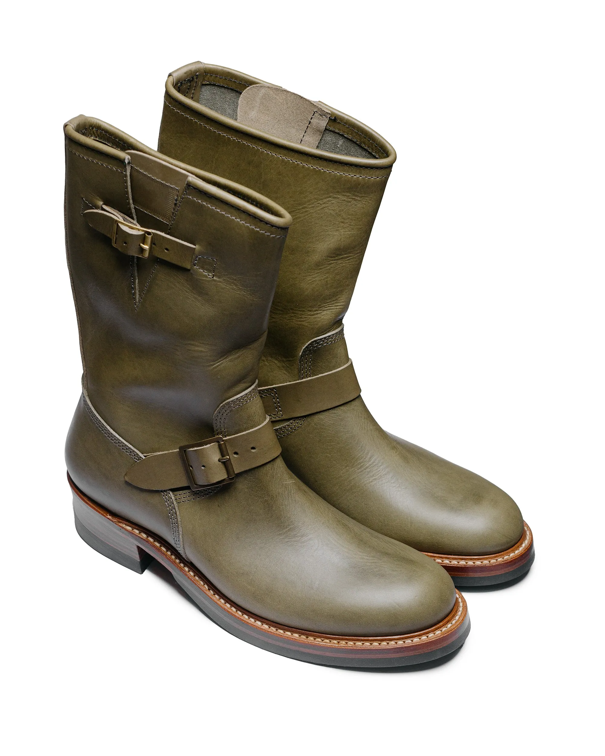 John Lofgren Bootmaker Wabash Engineer Boots Badalassi Carlo Leather Grigio