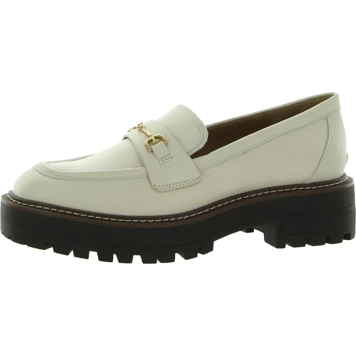 Laurs Womens Leather Lug Sole Loafers