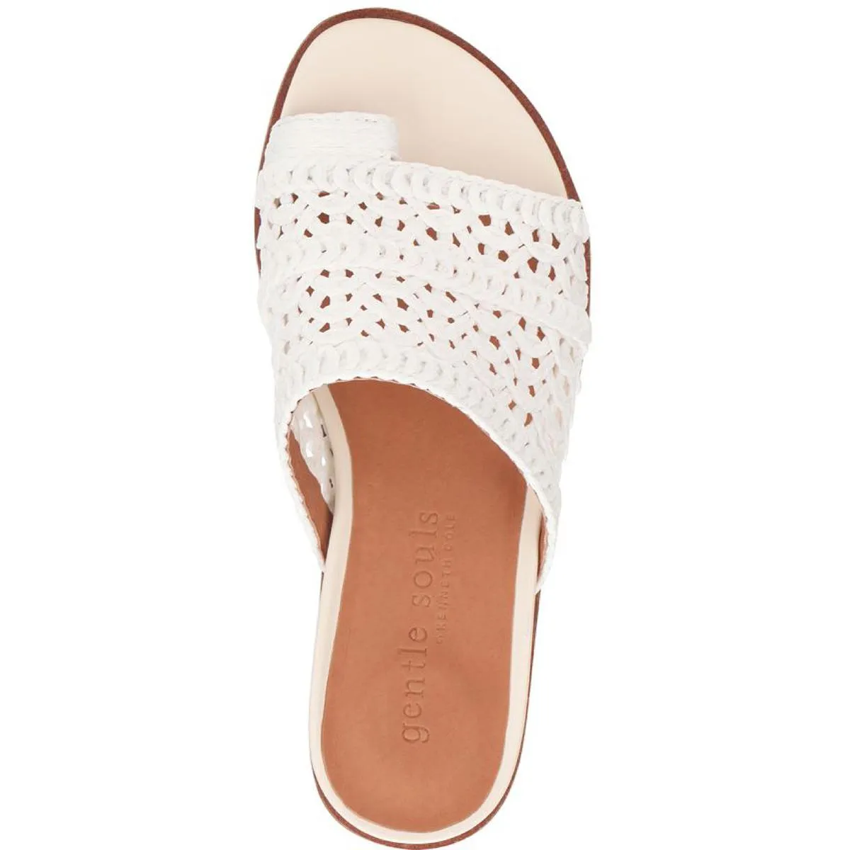 Lavern Womens Leather Slip On Flatform Sandals
