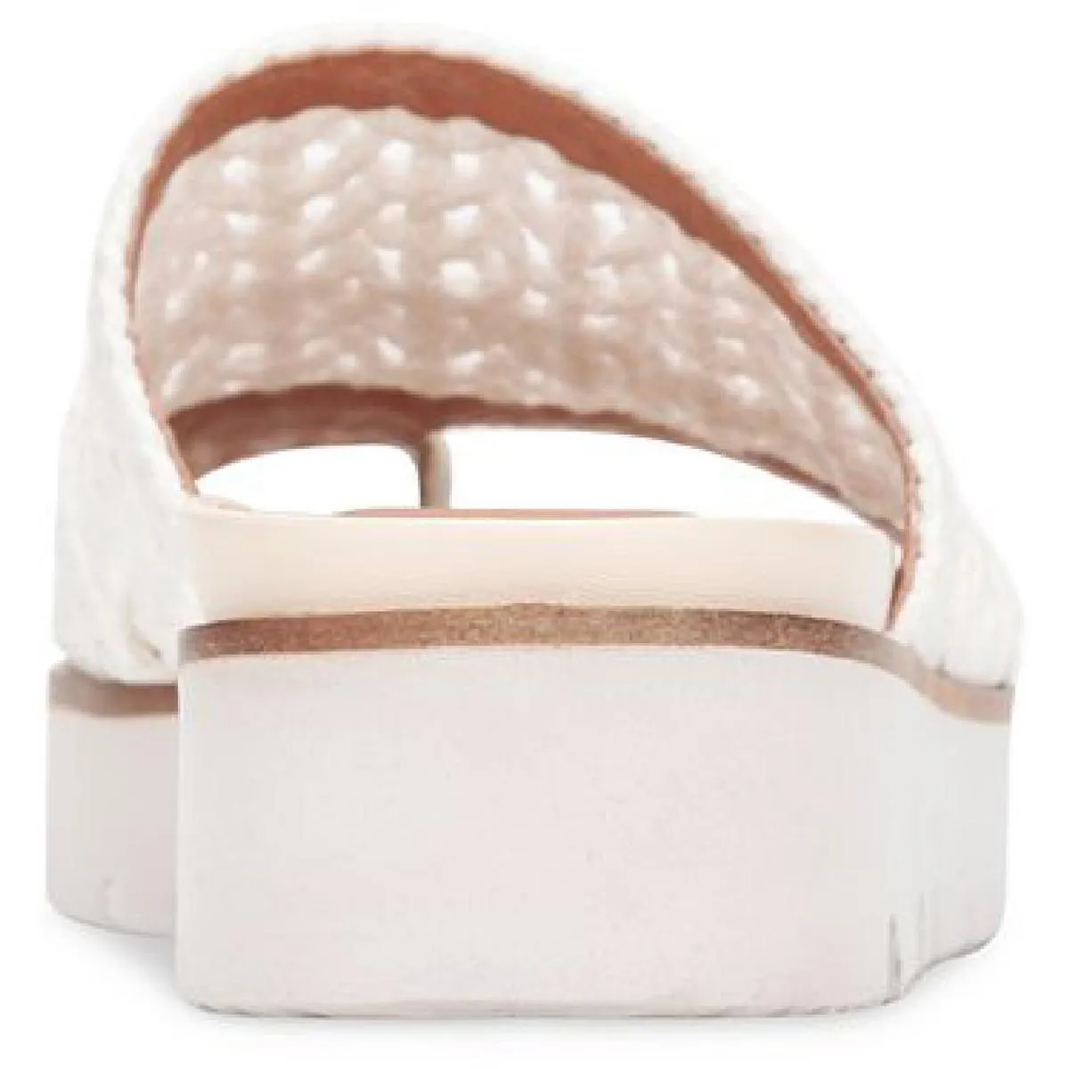 Lavern Womens Leather Slip On Flatform Sandals