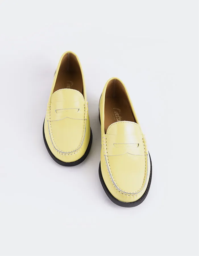Lettine Yellow Naplack Leather