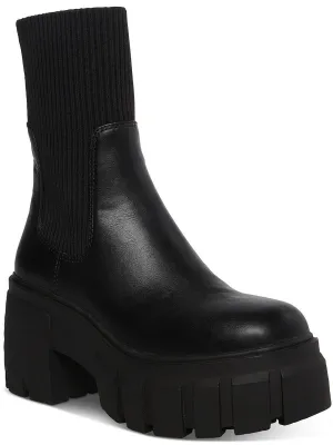 Liberti Womens Pull-on Block Heel Mid-Calf Boots