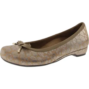 Livia II Womens Bow Leather Ballet Flats