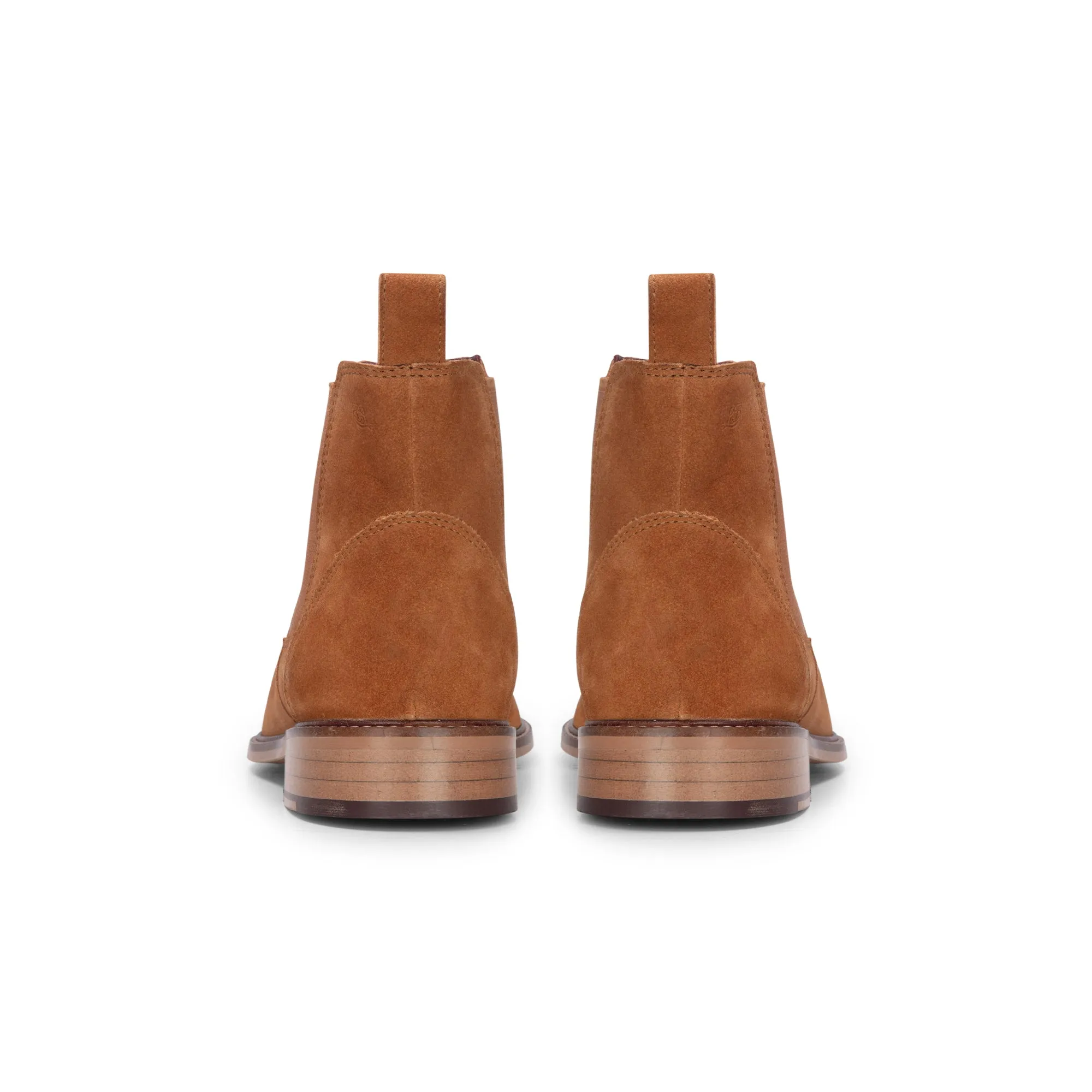 London Brogues Men's Tan Suede Leather Chelsea Boots