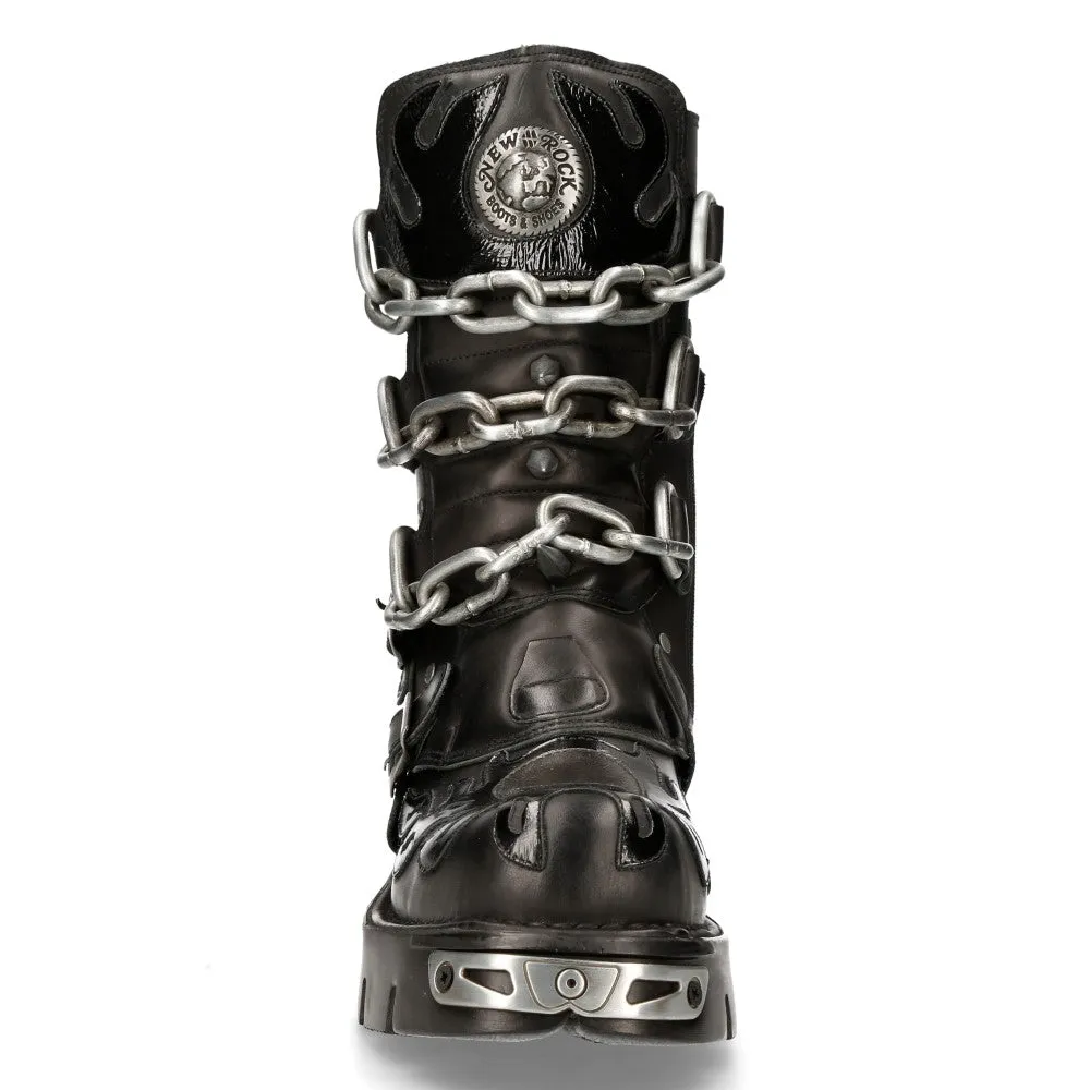 M.727.s1 Leather Skull Flame Reactor Boots