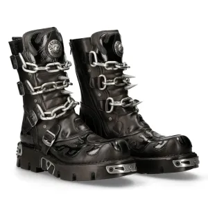 M.727.s1 Leather Skull Flame Reactor Boots